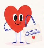 Le cœur bonhomme de La Petite Restaureuse avec son sac cadeau